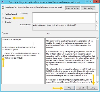 Windows Server 2012 R 2 Specify Settings